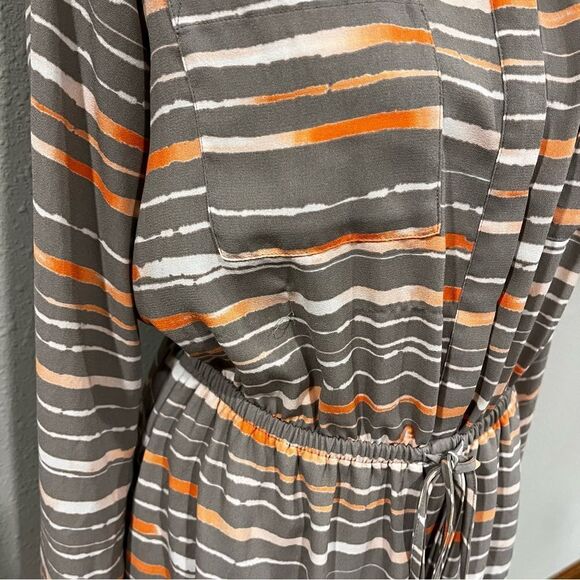 Long sleeve striped midi dress - Picture 7 of 14